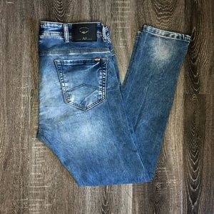 Size 36: Armani Jeans Tapered Slim/Skinny Fit Faded Light Wash